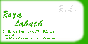 roza labath business card